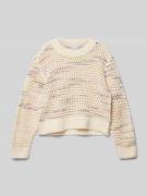 s.Oliver RED LABEL Strickpullover mit gerippten Abschlüssen in Beige, ...