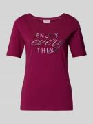 s.Oliver RED LABEL T-Shirt mit Statement-Print Modell 'Enjoy' in Borde...