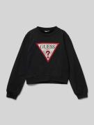 Guess Sweatshirt mit Label-Print in Black, Größe 176