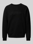 Guess Activewear Sweatshirt mit Label-Print Modell 'ALDWIN' in Black, ...