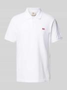 Levi's® Regular Fit Poloshirt mit Label-Patch in Weiss, Größe M