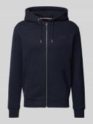 Superdry Sweatjacke mit Label-Stitching in Dunkelblau, Größe L