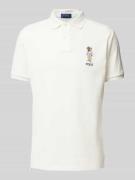 POLO RALPH LAUREN Poloshirt mit Label-Stitching in Weiss, Größe L