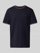 Tommy Hilfiger T-Shirt mit Label-Stitching in Marine, Größe L