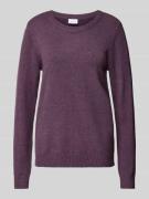 Vila Strickpullover mit gerippten Abschlüssen Modell 'Viril' in Violet...