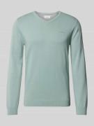 s.Oliver RED LABEL Strickpullover mit gerippten Abschlüssen in Mint, G...