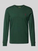 POLO RALPH LAUREN Regular Fit Longsleeve mit Label-Stitching in Dunkel...