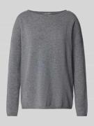 (The Mercer) N.Y. Kaschmirpullover mit U-Boot-Ausschnitt in Mittelgrau...