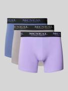 MCNEAL Trunks mit Label-Bund im 3er-Pack in Rauchblau, Größe L