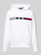 Tommy Hilfiger Hoodie mit Label-Stitching in Weiss, Größe L