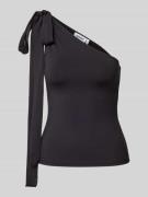 WEEKDAY Top mit One-Shoulder-Träger Modell 'Iza' in Black, Größe M