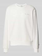 CHAMPION Sweatshirt mit Label-Stitching in Offwhite, Größe L