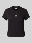 adidas Originals T-Shirt mit Label-Stitching in Black, Größe M