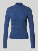 Only Longsleeve mit Feinripp Modell 'VALERIE' in Marine, Größe XS