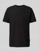 Tom Tailor Regular Fit T-Shirt in Piqué-Optik in Black, Größe M