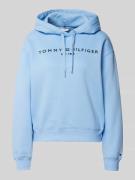 Tommy Hilfiger Hoodie mit Kapuze in Hellblau, Größe L