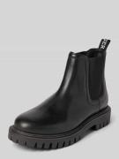 Tommy Hilfiger Lederboots mit strukturierter Sohle in Black, Größe 40