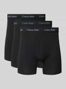 Calvin Klein Underwear Trunks mit Label-Bund im 3er-Pack in Black, Grö...