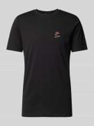 Lindbergh T-Shirt mit Motiv-Stitching in Black, Größe L