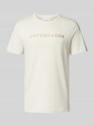 Lindbergh T-Shirt mit Label-Statement-Print in Offwhite, Größe M