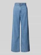 Mango Wide Leg Jeans mit Gürtel Modell 'LEA' in Jeansblau, Größe S