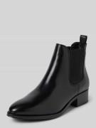 Tamaris Chelsea Boots aus Leder mit Blockabsatz in Black, Größe 36