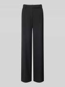 Luisa Cerano Wide Leg Stoffhose mit Gürtelschlaufen in Black, Größe 38