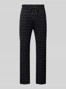 CARLO COLUCCI Straight Leg Sweatpants mit Label-Muster in Black, Größe...