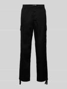 Calvin Klein Jeans Straight Fit Cargohose mit elastischem Bund in Blac...