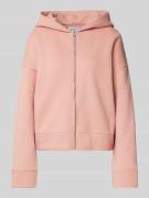 JAKE*S STUDIO WOMAN Sweatjacke mit Kapuze und Label-Stitching in Rosa,...