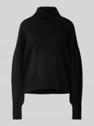 0039 Italy Strickpullover mit Turtleneck Modell 'NIMA' in Black, Größe...