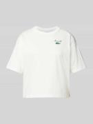 Lacoste Sport T-Shirt mit Label- und Logo-Print in Offwhite, Größe 34