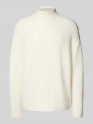 Emporio Armani Strickpullover aus Schurwolle mit Stehkragen in Offwhit...