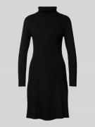 comma Knielanges Strickkleid mit Rollkragen in Black, Größe 46