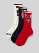 POLO RALPH LAUREN Socken mit Label-Print im 3er-Pack in Dunkelblau, Gr...