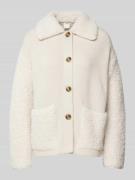 Marella Leinenjacke mit Teddyfell Modell 'SPIRA' in Offwhite, Größe L