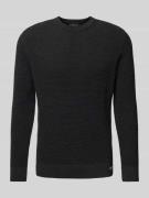 Superdry Strickpullover mit Strukturmuster und Rundhalsausschnitt in B...