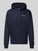 CHAMPION Hoodie mit Label-Stitching in Marine, Größe L