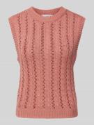 Mango Stricktop mit Lochmuster Modell 'YUDI' in Rose, Größe XS