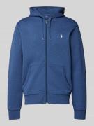 Polo Ralph Lauren Sweatjacke mit Kapuze in Bleu Melange, Größe XL