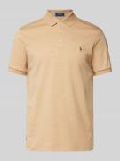 Polo Ralph Lauren Regular Fit Poloshirt mit Label-Stitching in Beige, ...