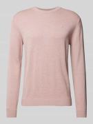 Tom Tailor Strickpullover mit Label-Stitching Modell 'BASIC' in Rosa, ...