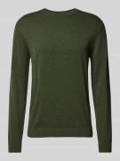 Tom Tailor Strickpullover mit Label-Stitching Modell 'BASIC' in Oliv, ...