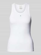 Calvin Klein Womenswear Top mit Rundhalsausschnitt in Weiss, Größe S