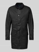 Barbour Jacke mit Pattentaschen Modell 'WAX MAC' in BLACK, Größe M