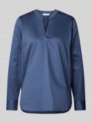 Eterna Comfort Fit Blusenshirt mit in Rauchblau, Größe 34