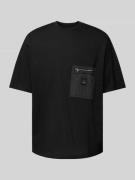 ARMANI EXCHANGE Oversized T-Shirt mit Label-Patch in Black, Größe L