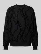 Versace Jeans Couture Sweatshirt mit gerippten Abschlüssen in Black, G...