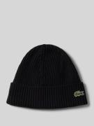 Lacoste Sport Grobstrick-Beanie aus Wolle in Black, Größe 1