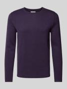 s.Oliver RED LABEL Regular Fit Strickpullover mit gerollten Bundabschl...